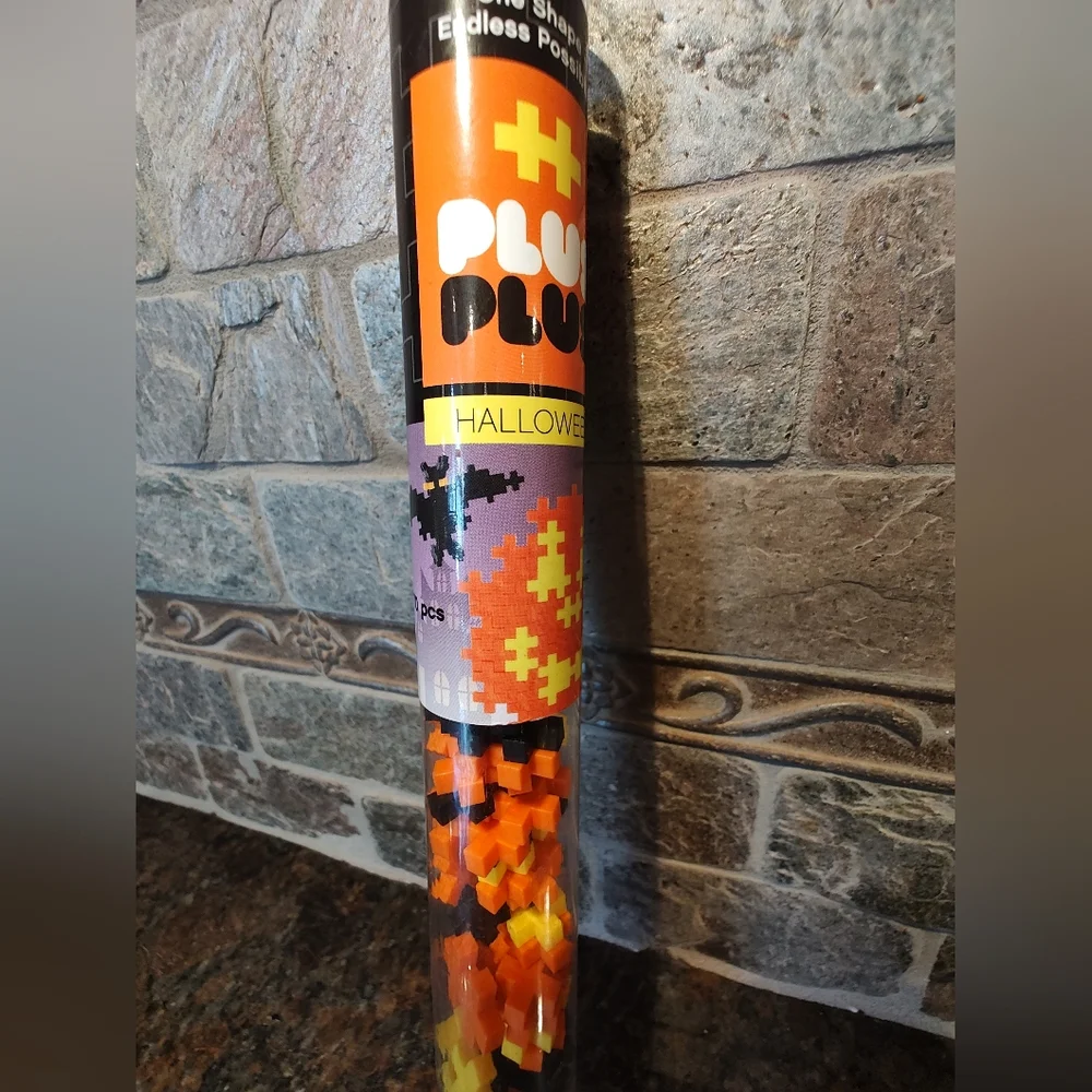 NEW Plus Plus Halloween Building Set - Orange, Black, Yellow, 70 Pieces